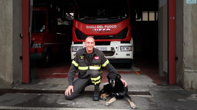 Hakkin, il “Balto bergamasco”: l’emozionante storia <br/> del cane pompiere unito per la vita al suo istruttore