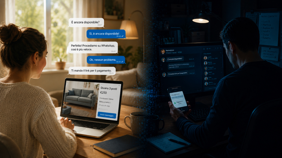 “È ancora disponibile?”: le truffe che iniziano così nei marketplace online